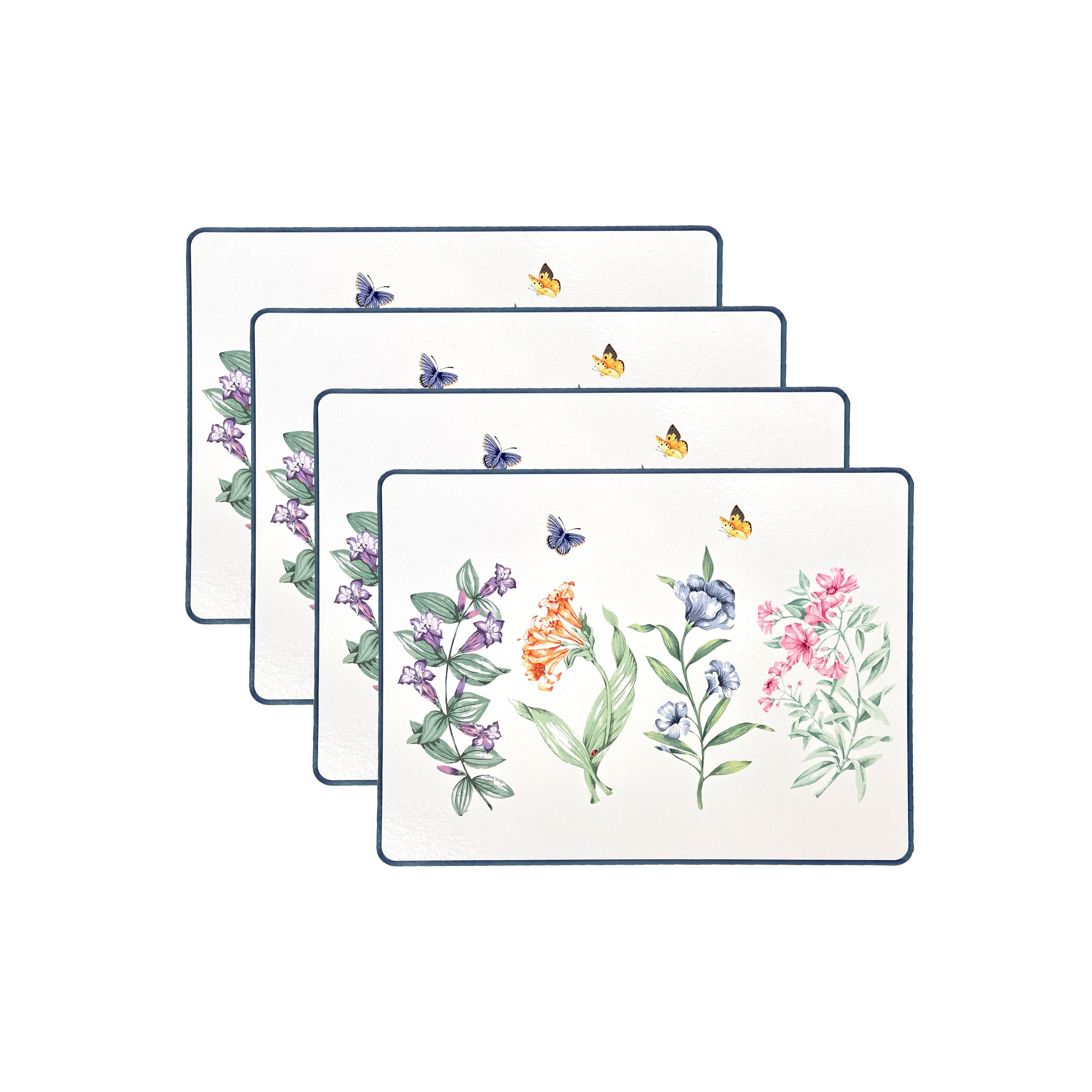Floral Corkback Placemats Set of 4 | Butterfly Meadow