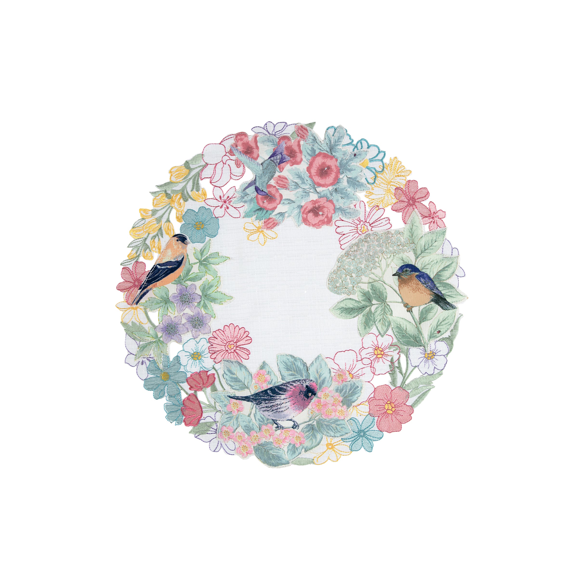Floral Butterfly Meadow Placemat for Dining & Events | Goldfinch & Bluebird Design
