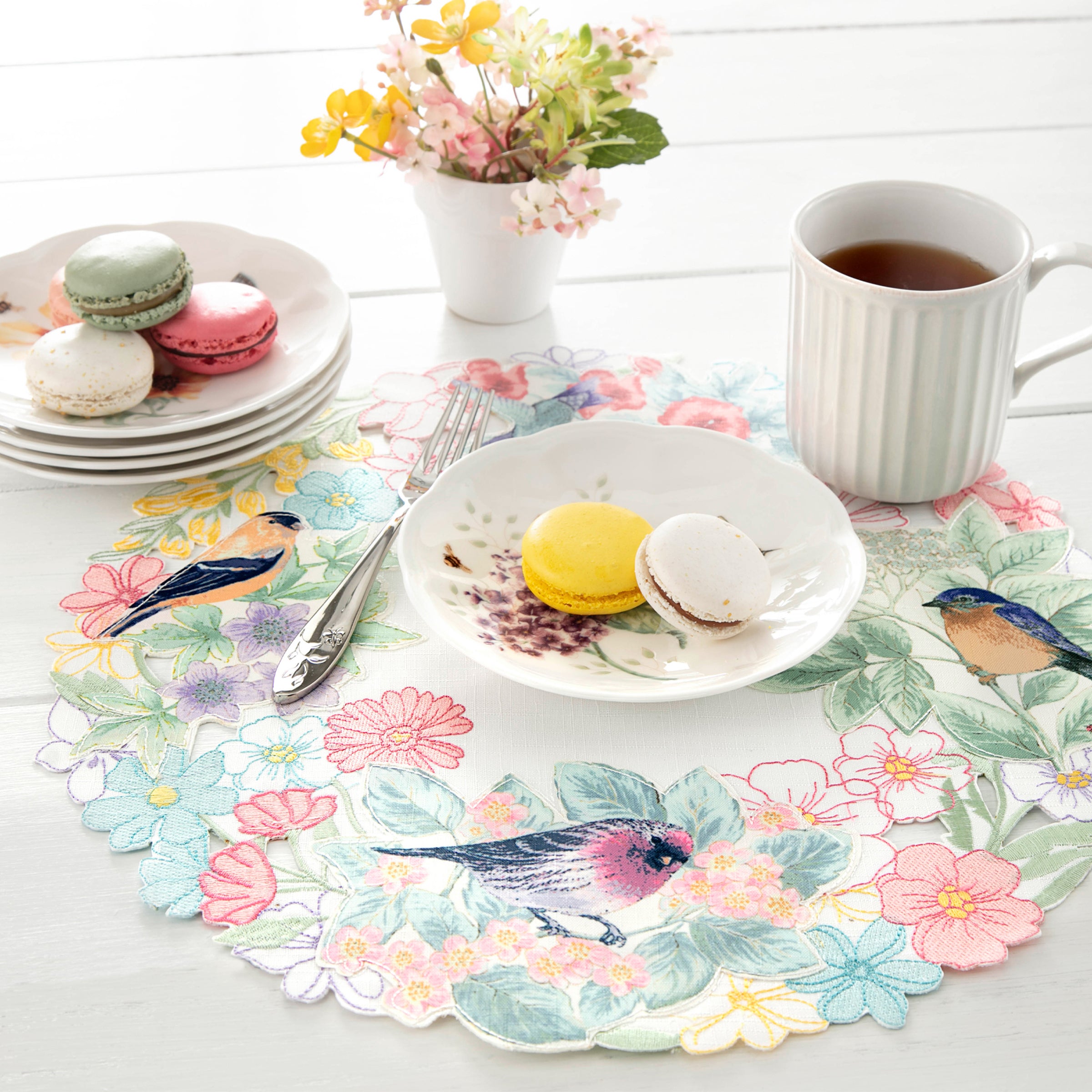 Floral Butterfly Meadow Placemat for Dining & Events | Goldfinch & Bluebird Design