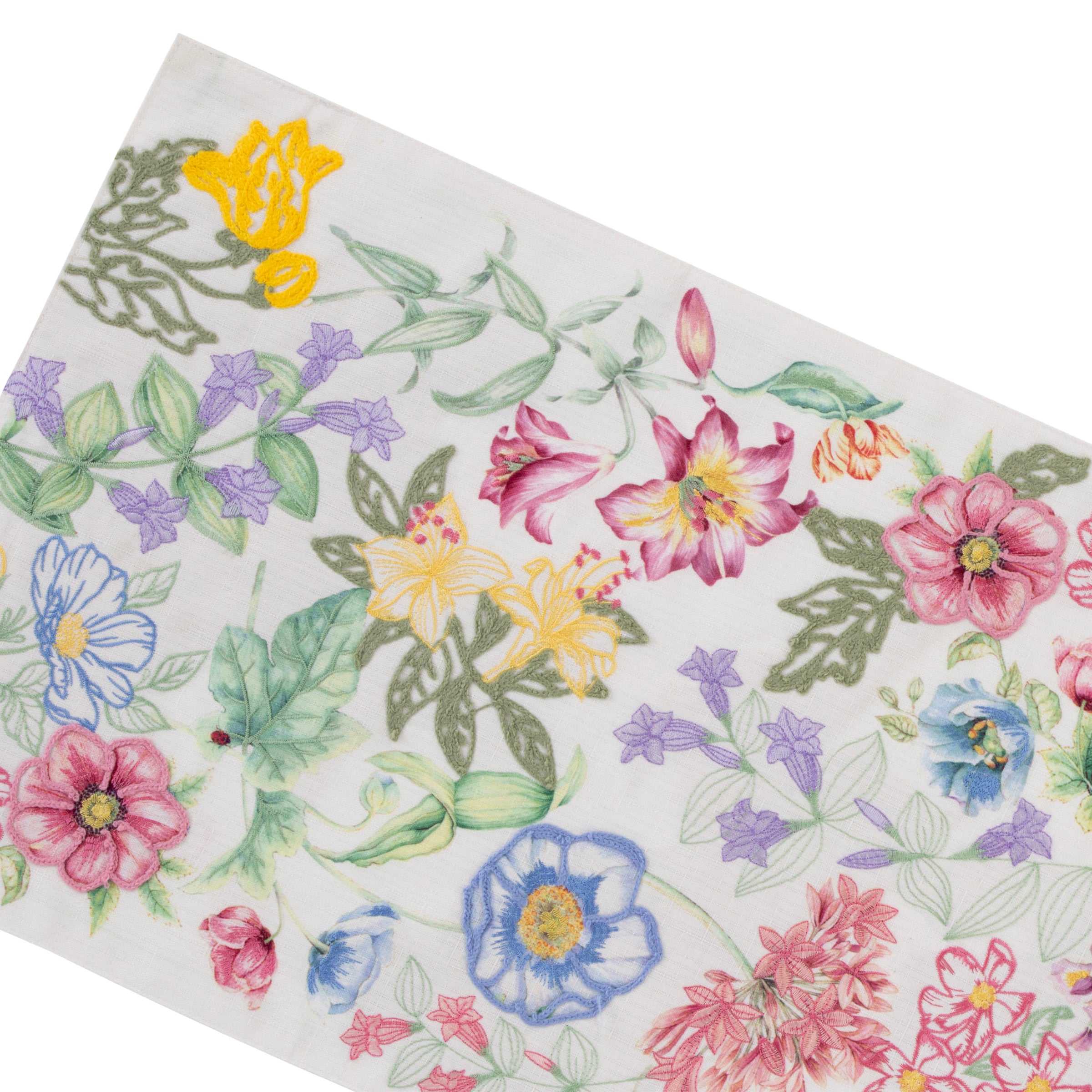 Embroidered Butterfly Meadow Table Centerpiece for Garden Parties
