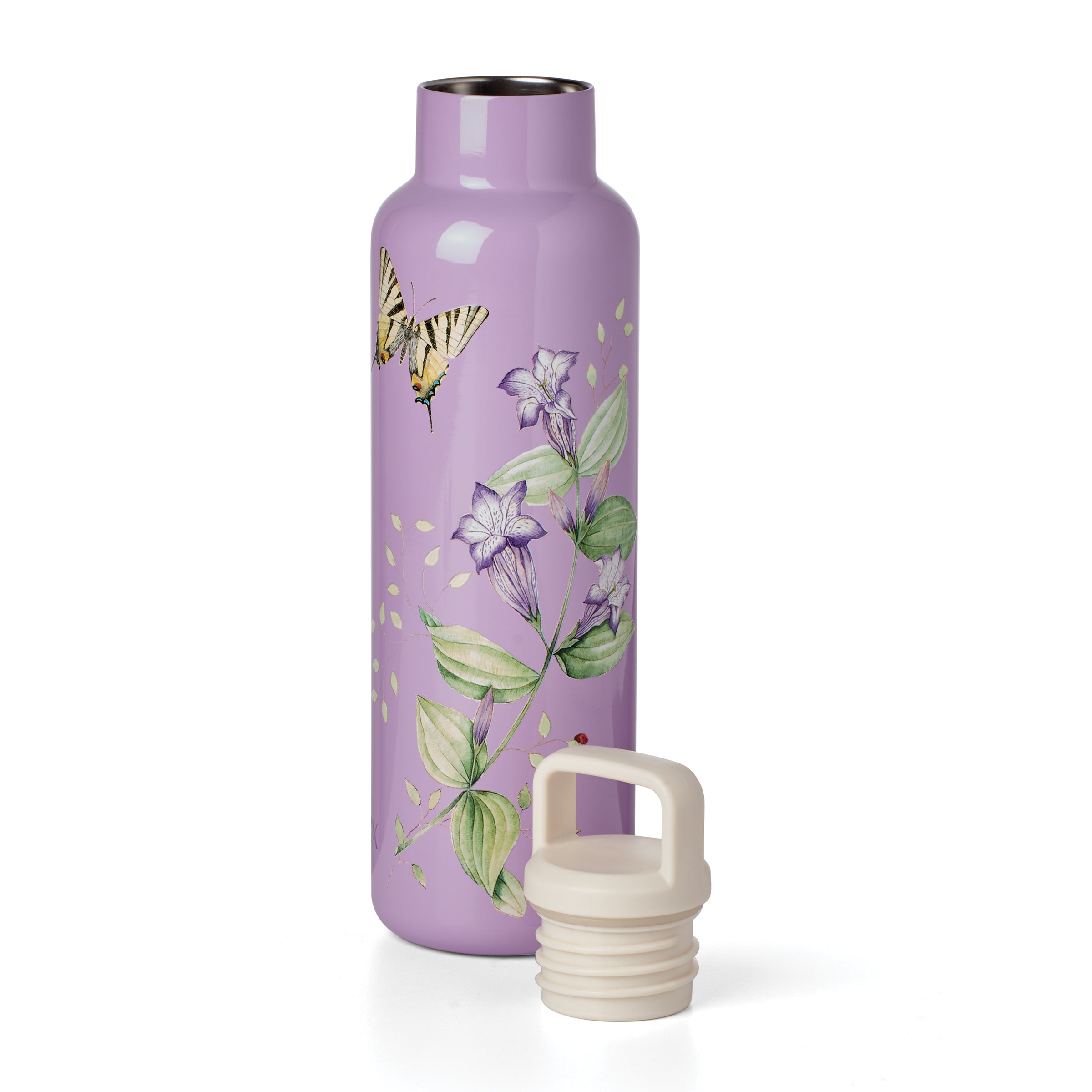 Insulated Water Bottle with Lavender Design | Butterfly Meadow