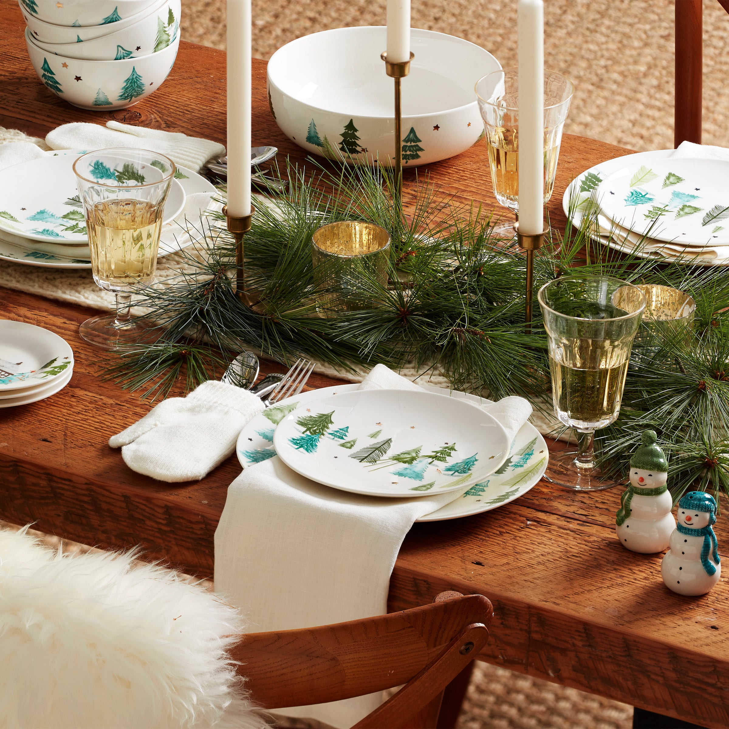 Winter Scene Tidbit Plates - Set of 4 | Balsam Lane
