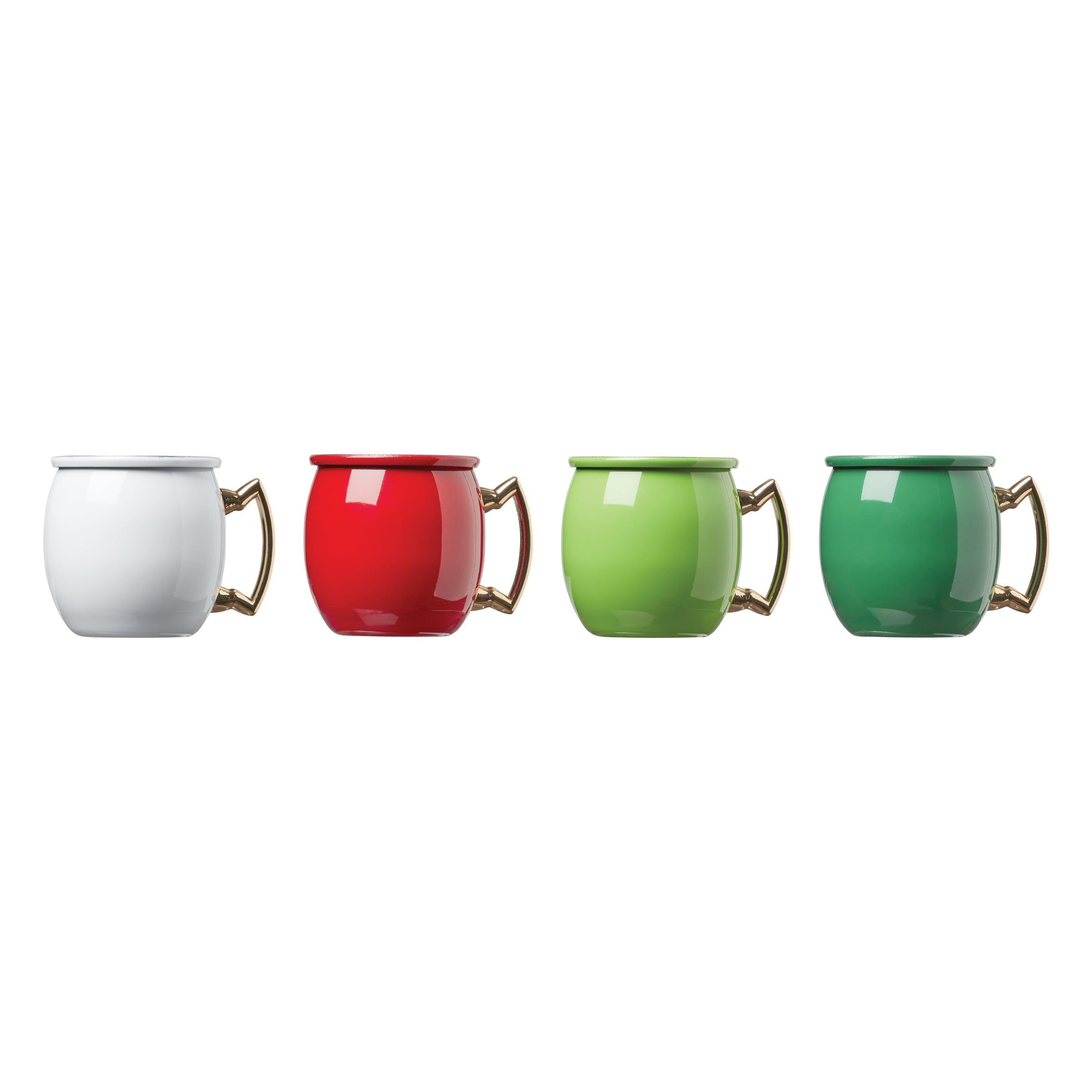 Mini Moscow Mule Mug Shot Glasses for Holiday Cocktails | Gold Handles