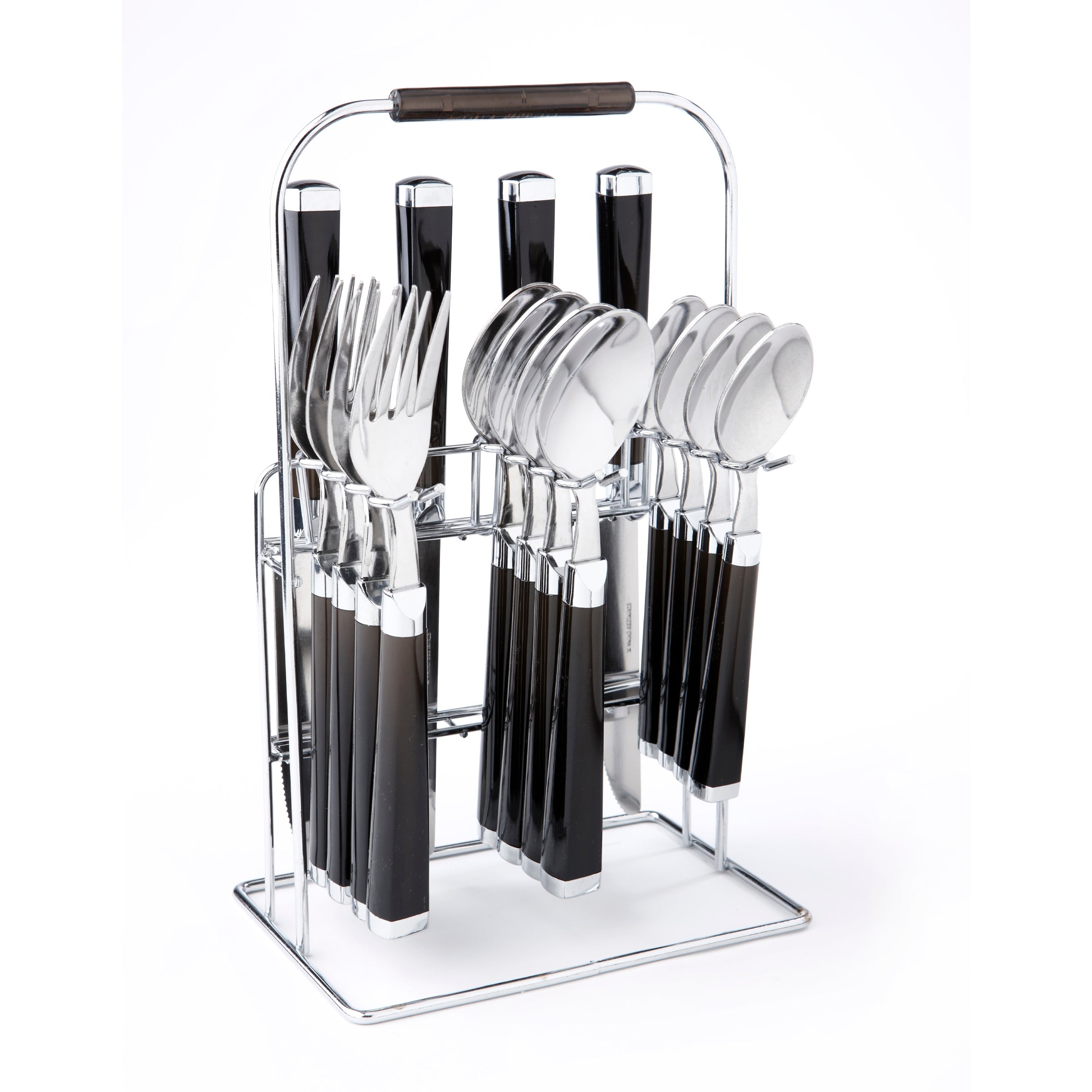 Black Charcoal Flatware Set for 4 | Temptation 16-Piece