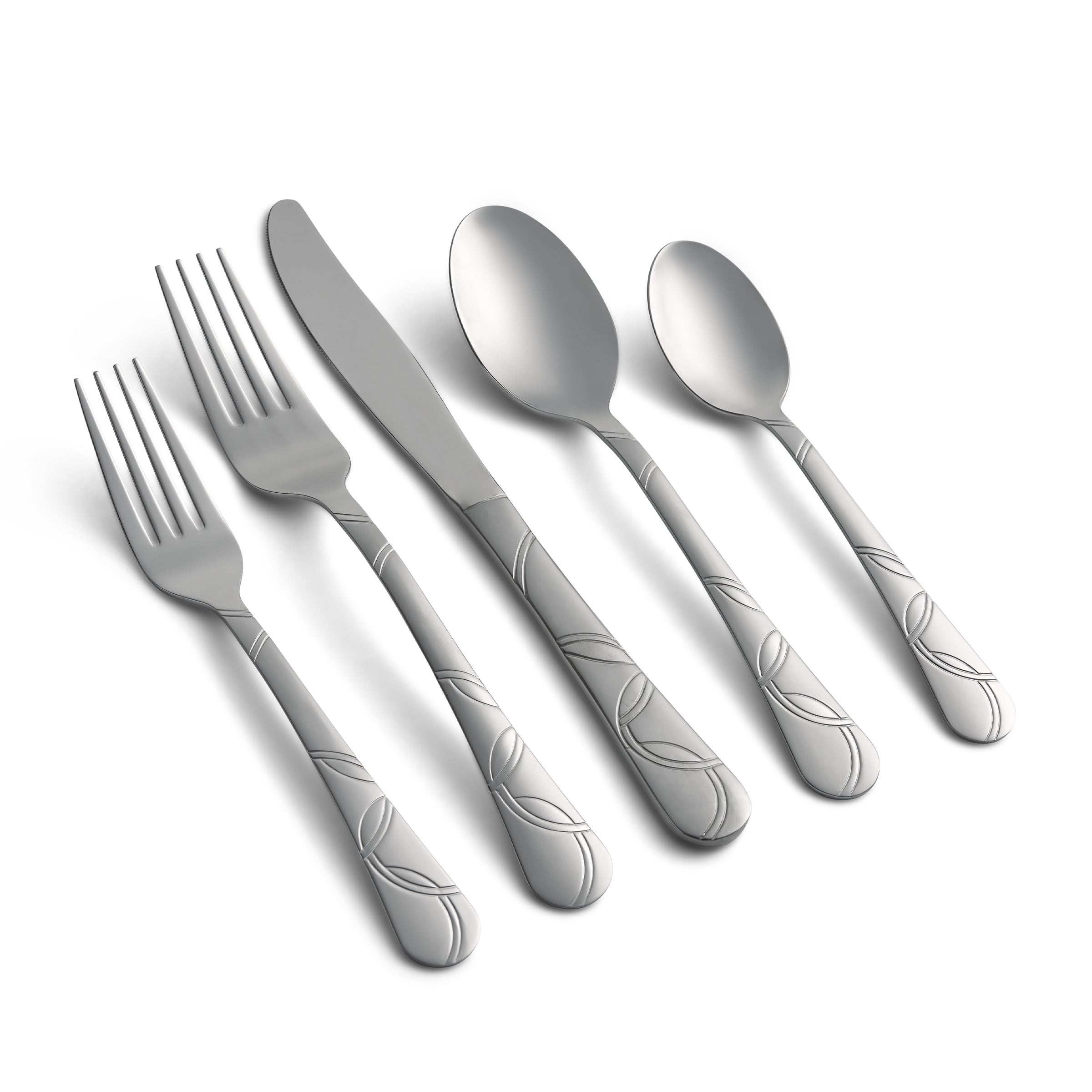 20-Piece Flatware Set with Frosted Finish | Felicity Sand