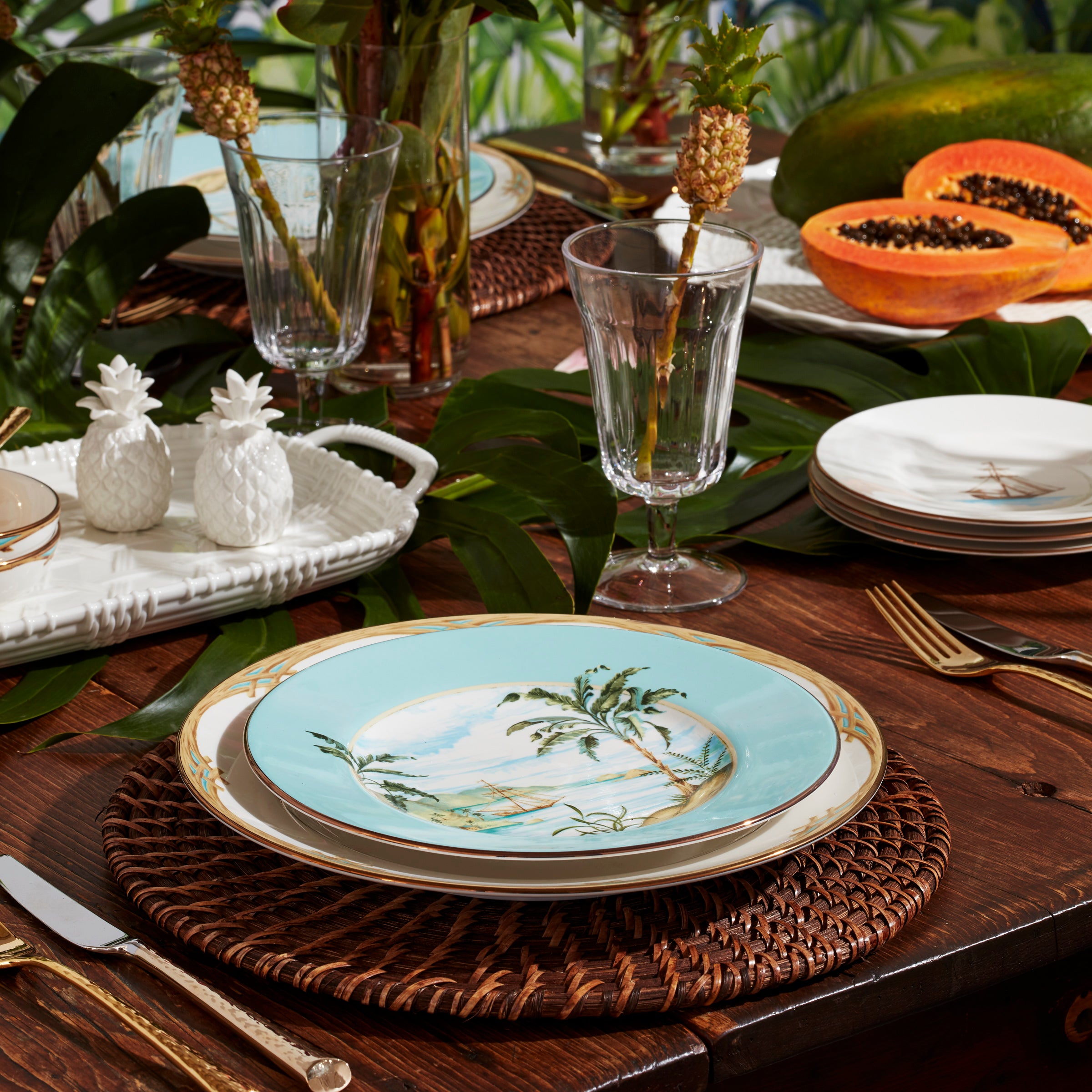 British Colonial Tradewind Porcelain Accent Plate | Lenox