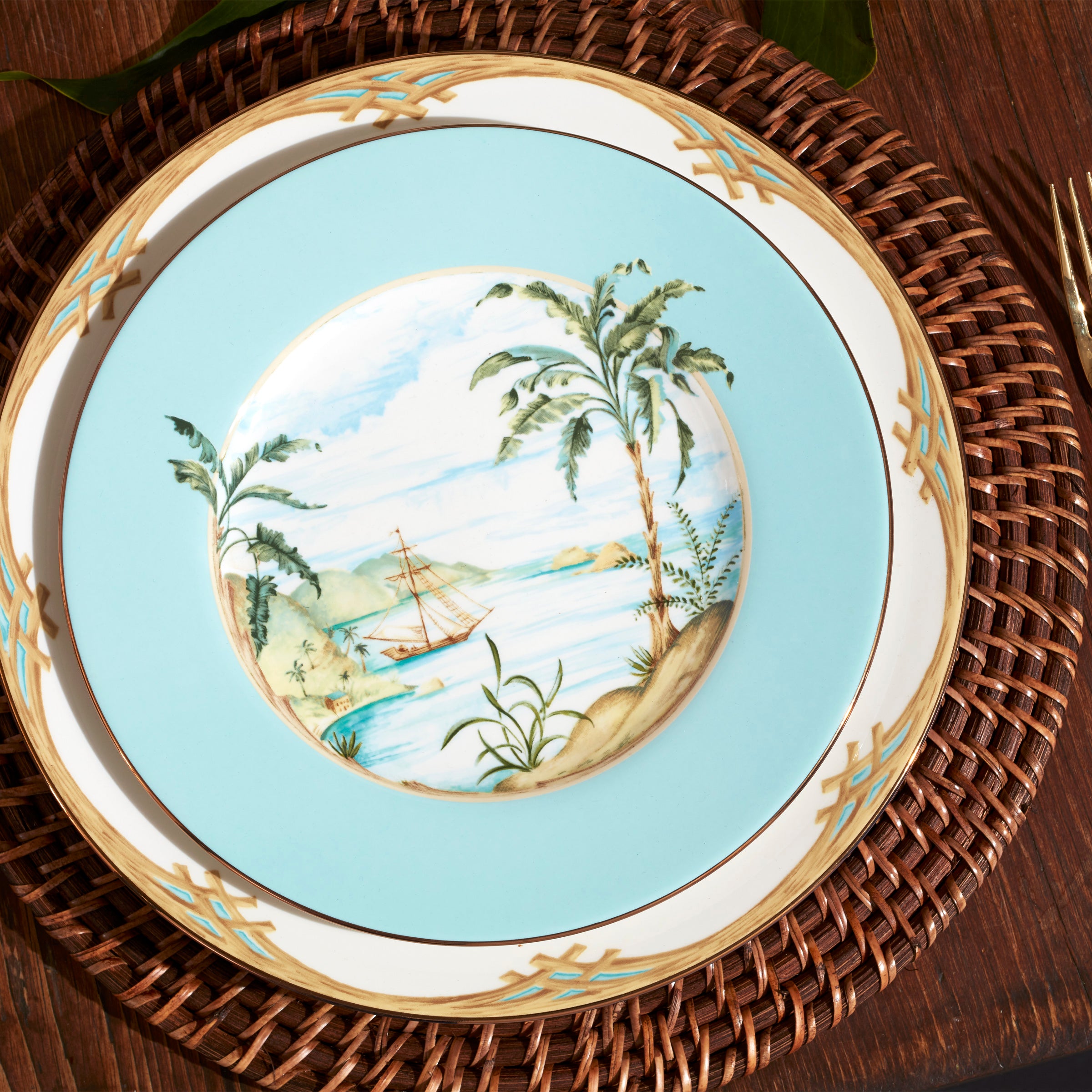 British Colonial Tradewind Porcelain Accent Plate | Lenox
