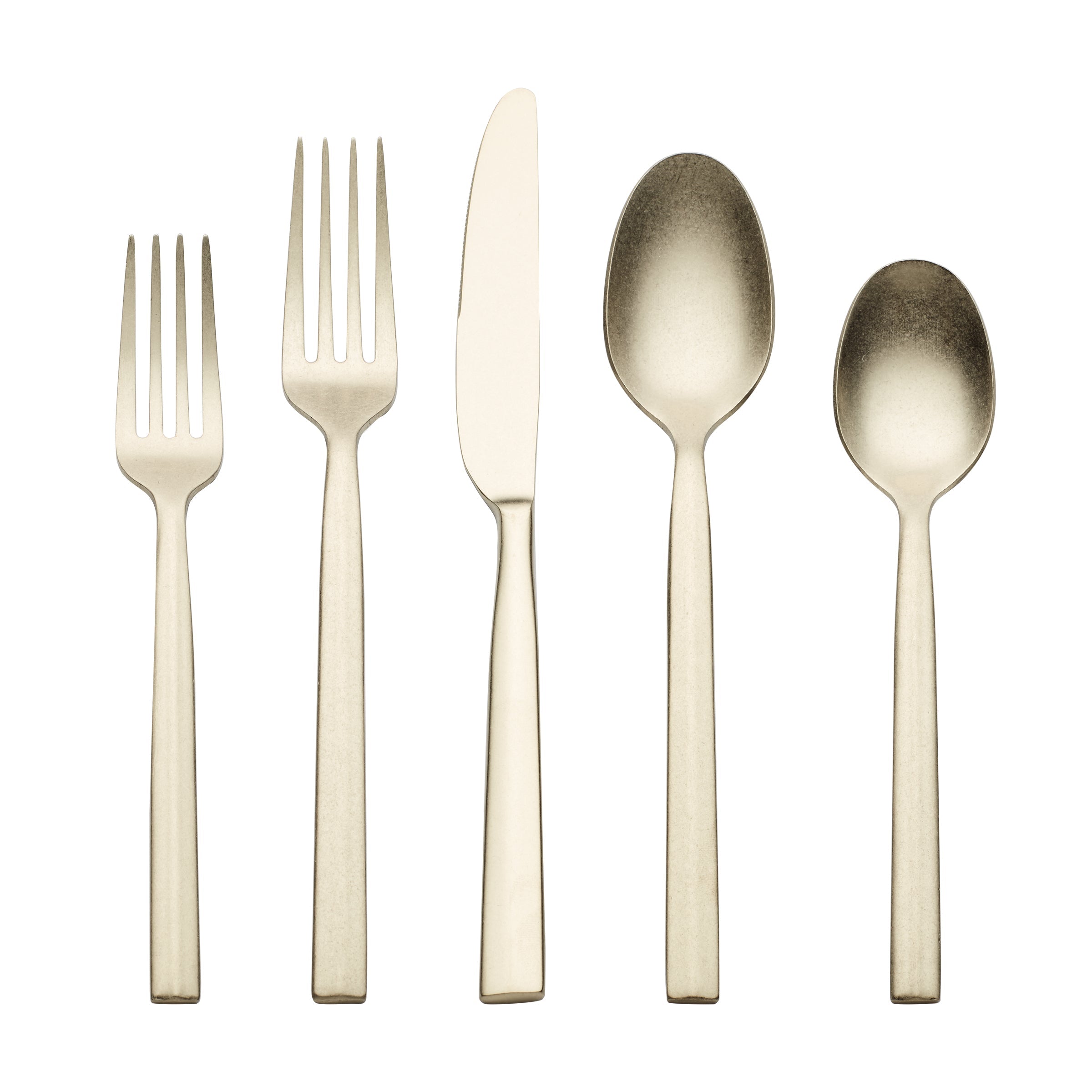 Champagne Rumble Flatware Set 20-Piece | Aero Stainless Steel