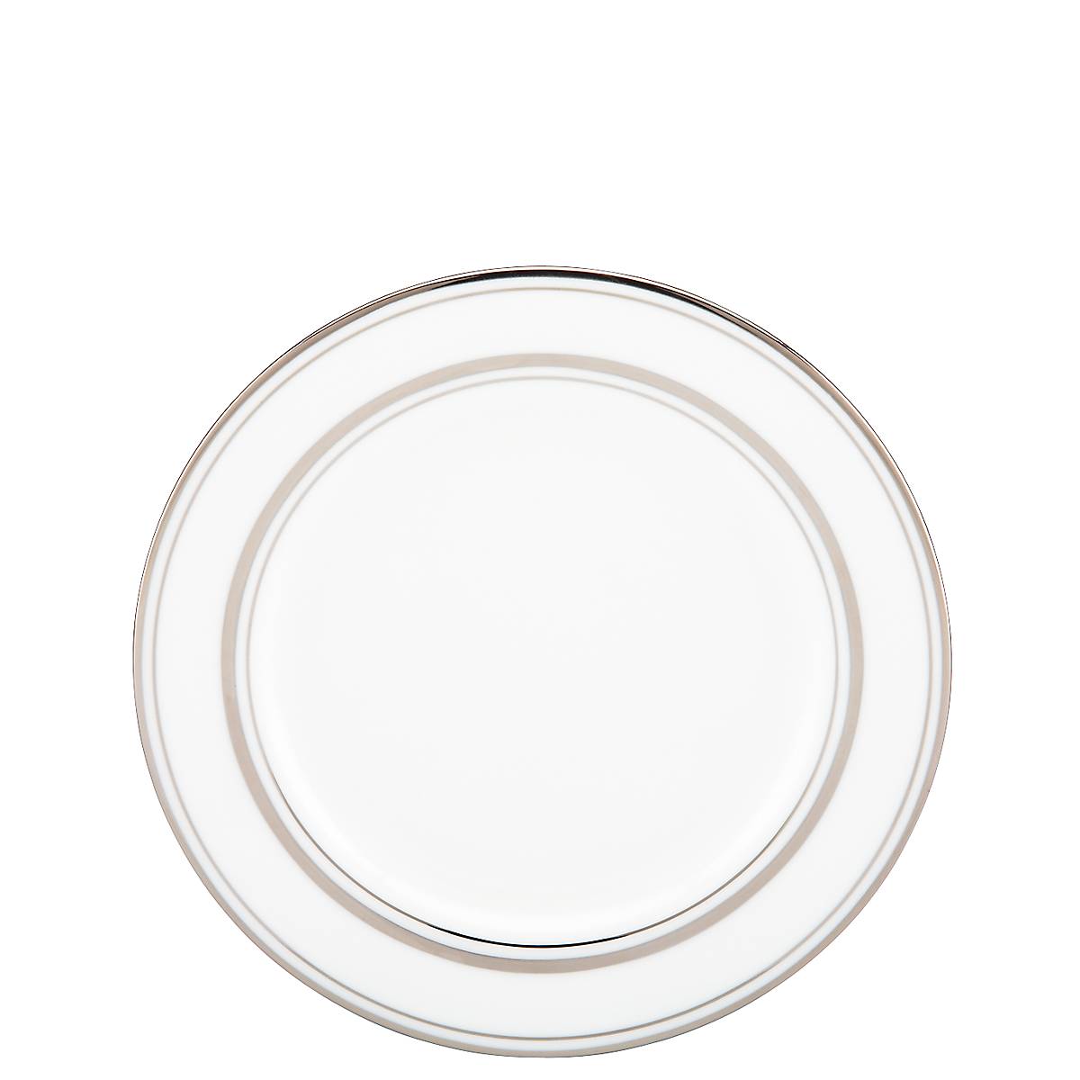 Platinum-Accented Bone China Bread Plate | Kate Spade Library Lane