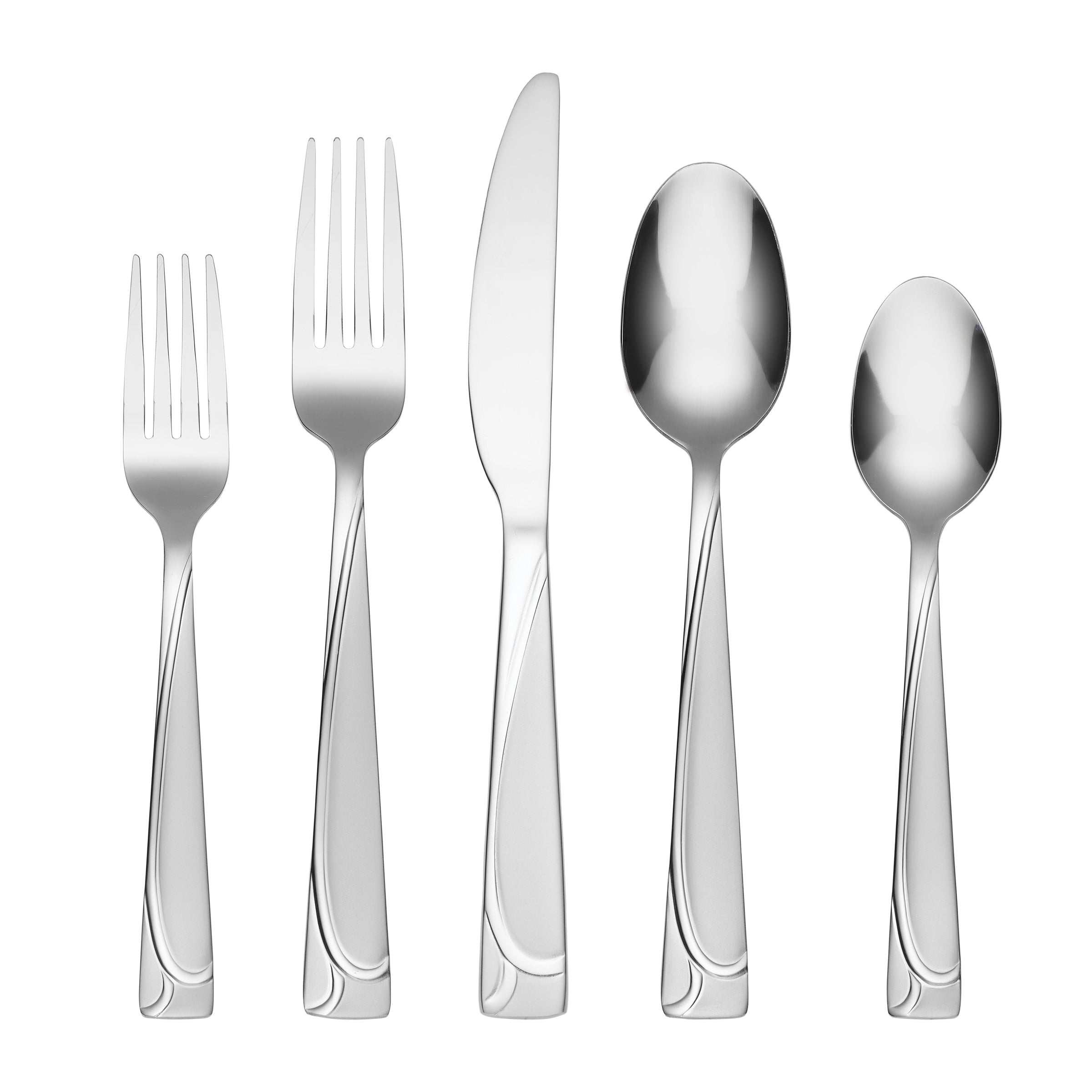 20-Piece Flatware Set with Frost Finish & Elegant Handle | Mena
