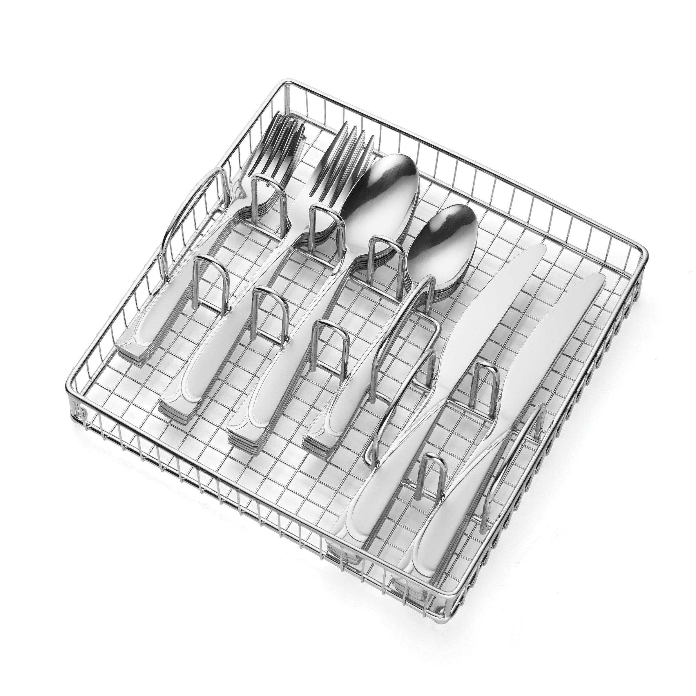 20-Piece Flatware Set with Frost Finish & Elegant Handle | Mena